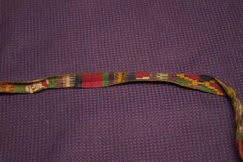 Close-up of Indian home spun strap